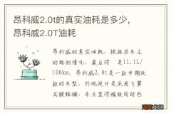 昂科威2.0t的真实油耗是多少，昂科威2.0T油耗