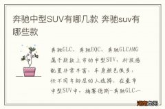 奔驰中型SUV有哪几款 奔驰suv有哪些款