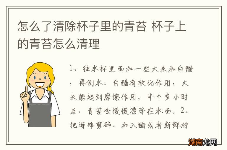 怎么了清除杯子里的青苔 杯子上的青苔怎么清理