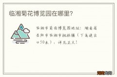 临湘菊花博览园在哪里？