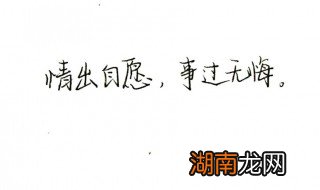 事过无悔的前一句是什么 事过无悔的上一句是什么