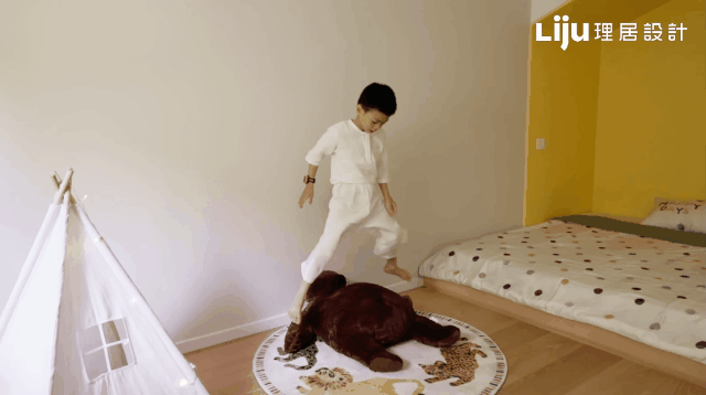 123㎡温暖明亮日系亲子宅，互动性强且有学习氛围的“成长系空间”