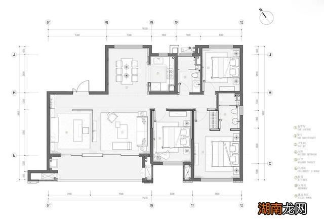 135㎡现代轻奢，稳重舒适的配色，轻奢华丽的材质，装得很高级