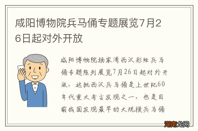 咸阳博物院兵马俑专题展览7月26日起对外开放