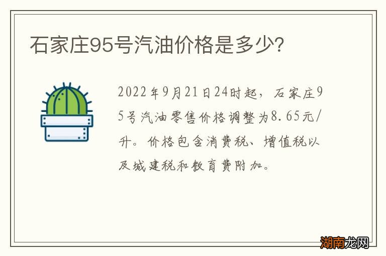 石家庄95号汽油价格是多少?