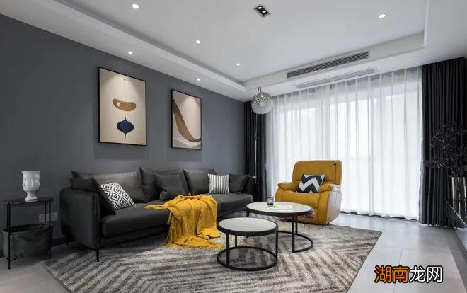 126㎡现代简约，低调的灰色空间，布置出温馨自然的舒适感