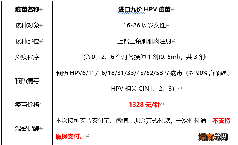 9月28日 宣城二价四价九价HPV疫苗预约