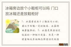 冰箱旁边放个小鞋柜可以吗 门口放冰箱还是放鞋柜好