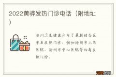 附地址 2022黄骅发热门诊电话